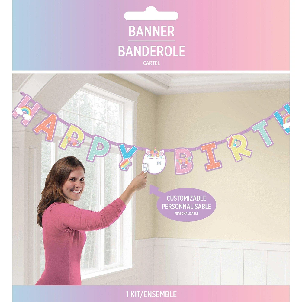 Jumbo Unicorn Party Birthday Banner Kit