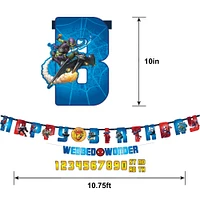 Spider-Man Webbed Wonder Add an Age Birthday Banner Set, 2pc