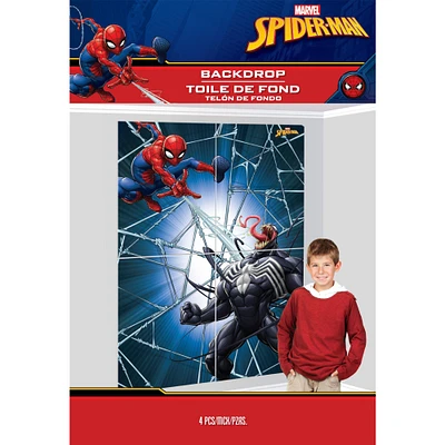 Spider-Man Webbed Wonder Scene Setter, 55.6in x 80.2in, 4pc