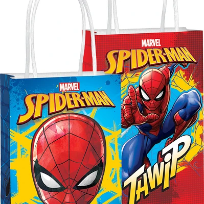 Spider-Man Webbed Wonder Kraft Favor Bags, 5.25in x 8.3in, 8ct