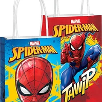 Spider-Man Webbed Wonder Kraft Favor Bags, 5.25in x 8.3in, 8ct
