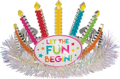 Light-Up Sprinkles Birthday Candle Plastic Tiara, 5.5in x 3.5in