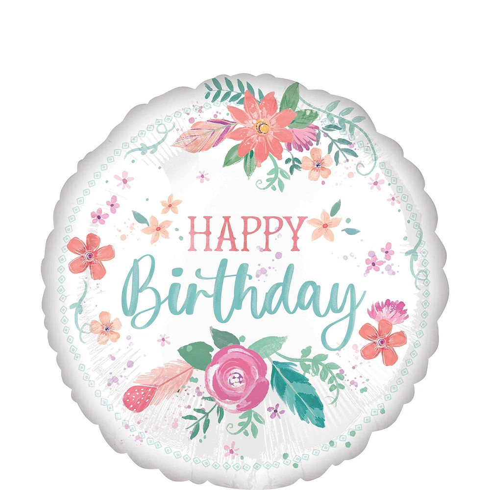 Free Spirit Birthday Round Foil Balloon, 18in