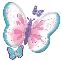 Flutter Butterfly Cluster Foil Balloon, 29in x 28in