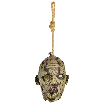 Maggot & Pest Infested Head Latex & Rope Hanging Decoration, 7.7in x 11in