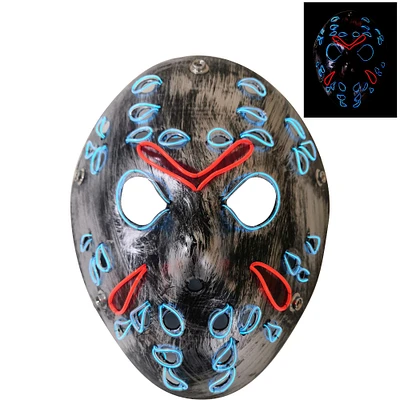 Light-Up Hockey Plastic Face Mask, 8.3in x 9.7in