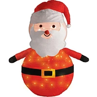 Light-Up Medium Santa Fabric & Metal Pop-Up Decoration, 35in x 48in