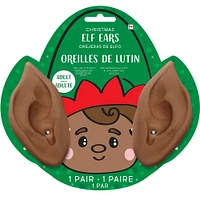 Christmas Dark Plastic Elf Ears, 2in x 3.5in