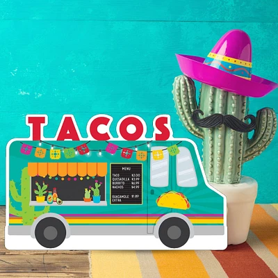 Taco Truck Centerpiece Cardboard Cutout, 18in x 10.9in - Fiesta