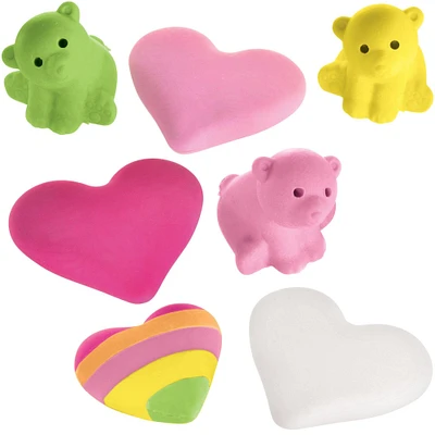 Valentine's Day 3D Hearts & Pigs Eraser Set, 12pc