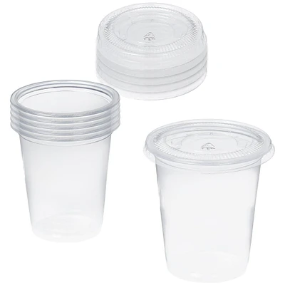 Clear Plastic Portion Cups with Lids, 1.5oz, 150ct