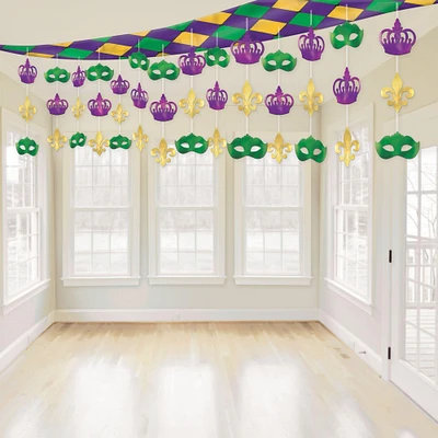 Mardi Gras Icons Ceiling Decoration, 10ft