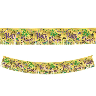 Metallic Mardi Gras Party Banner, 5ft