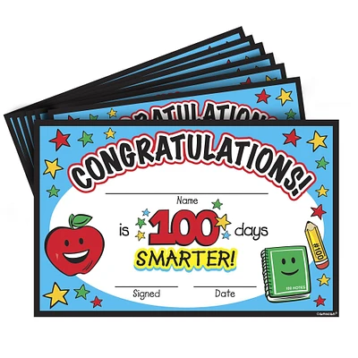 100 Days of School Award Certificates, 8.5in x 5.5in, 36ct