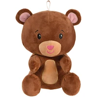 Brown & Pink Plush Bear Balloon Weight, 5.9oz