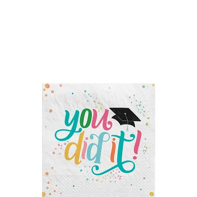 Follow Your Dreams Graduation Paper Beverage Napkins, 5in, 40ct