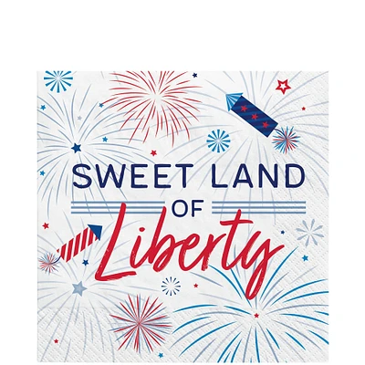 Patriotic Celebration Paper Lunch Napkins, 6.5in, 40ct