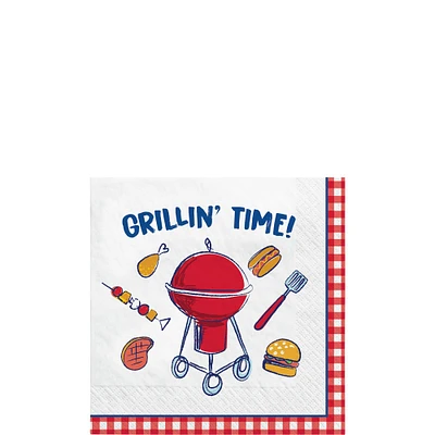 Grillin' and Chillin' Paper Beverage Napkins, 5in, 40ct