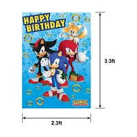 Sonic the Hedgehog Birthday Paper & Cardstock Photo Booth Kit, 4.6ft x 6.7ft