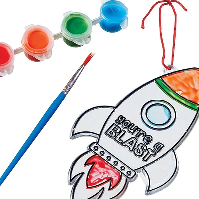 Create Your Own Rocket Ship Suncatcher Kit, 4pc