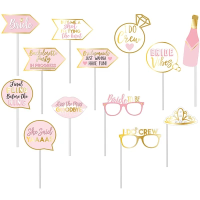 Bachelorette Party Photo Booth Props, 13pc