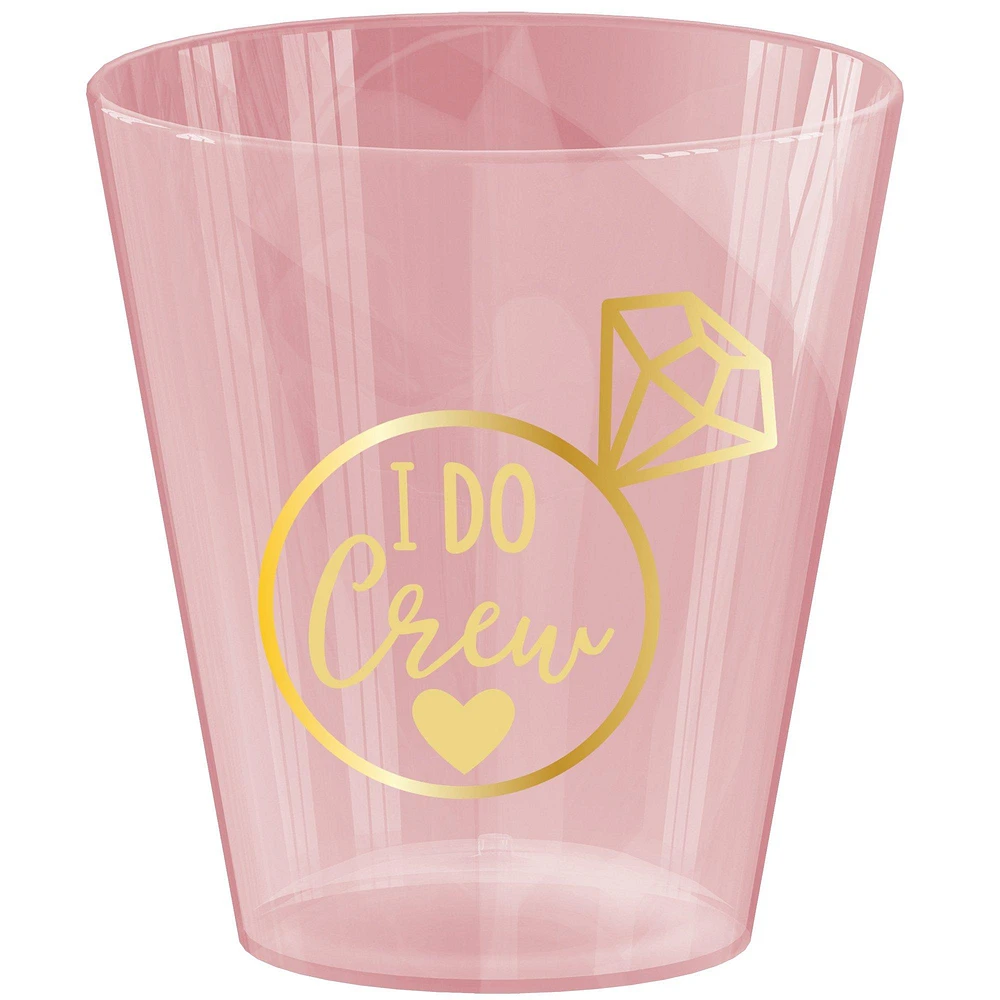 Pink Plastic I Do Crew Shot Glasses, 2oz, 40ct