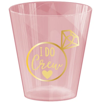 Pink Plastic I Do Crew Shot Glasses, 2oz, 40ct