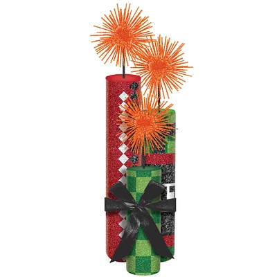 Glitter Pixel Party Firecracker Centerpiece