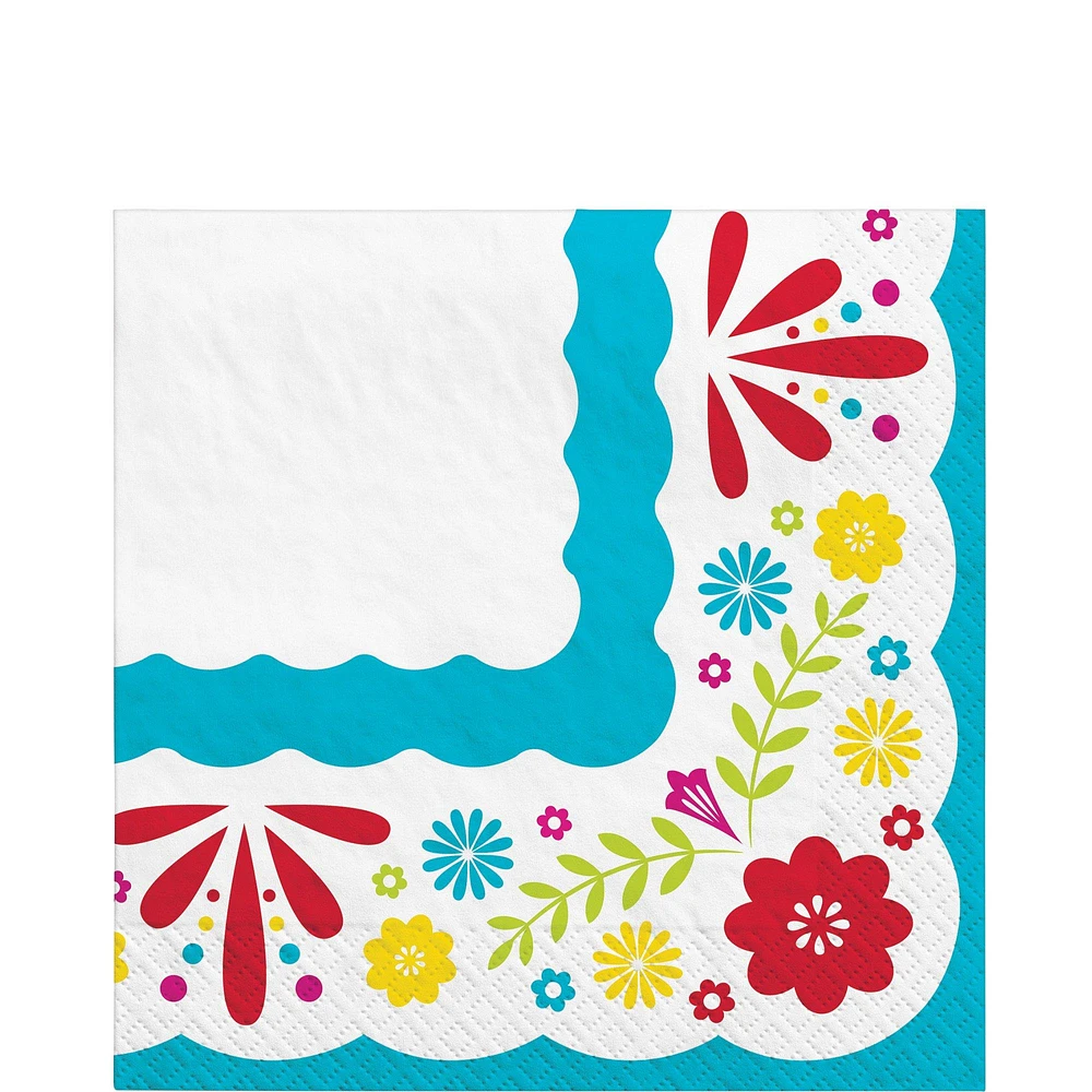 Fiesta Viva la Party Paper Lunch Napkins, 6.5in, 40ct