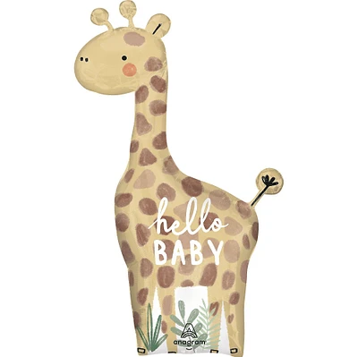 Giraffe Soft Jungle Foil Balloon, 42in