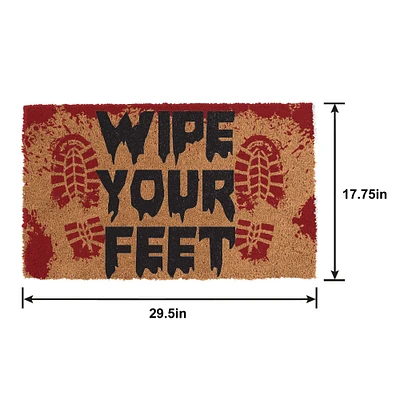 Bloody Halloween Coir Doormat, 29.5in x 17.75in