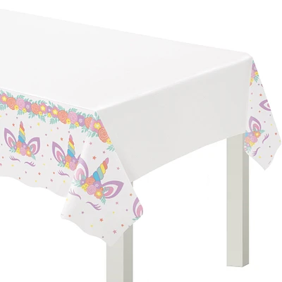 Unicorn Party Plastic Table Cover, 54in x 96in