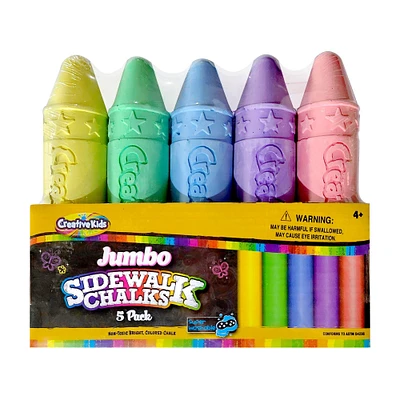 Creative Kids Jumbo Sidewalk Chalks, 5pc