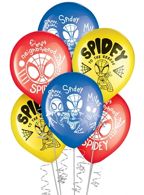 Spidey & His Amazing Friends Latex Balloons, 12in, 6ct