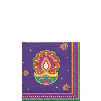 Rangoli Dream Diwali Paper Beverage Napkins, 5in, 16ct