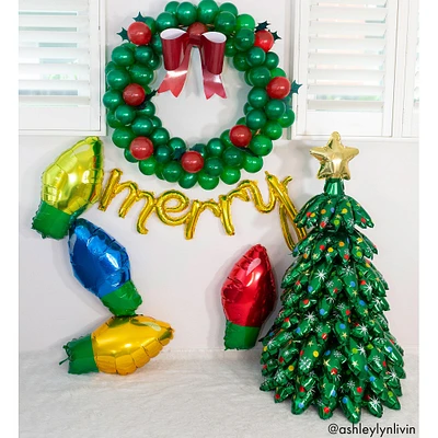 Stackerz Christmas Tree Foil Balloon, 50in