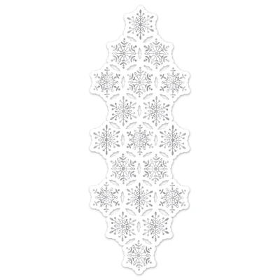 Snowflake Fabric Table Runner, 20.5in x 55in