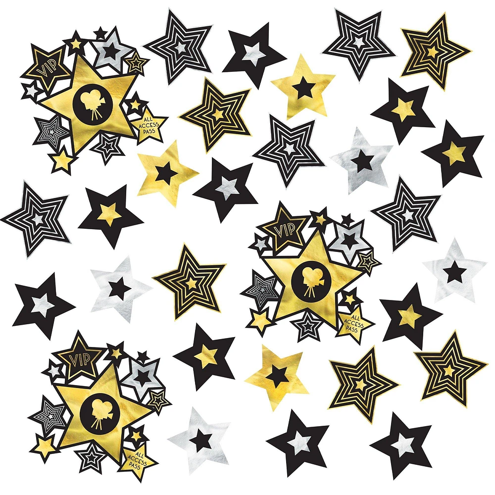 Metallic Awards Night Star Cardstock Cutouts, 30pc