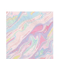 Pastel Marble Paper Lunch Napkins, 6.5in, 40ct