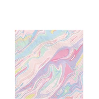 Pastel Marble Paper Beverage Napkins, 5in, 40ct