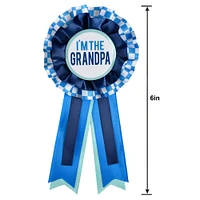 Blue & White I'm the Grandpa Baby Shower Award Ribbon