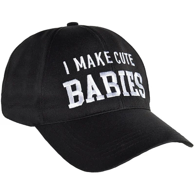 Black I Make Cute Babies Baseball Hat