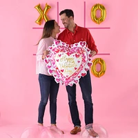 Heart-Filled Valentine's Day Foil Balloon, 19in x 30in