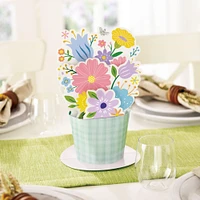 Spring Flowers Pop-Up Cardstock Centerpiece, 6.9in x 11in