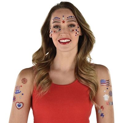 Patriotic Face & Body Jewelry Kit