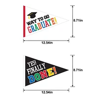 Multicolor Congrats Grad Corrugated Plastic Yard Sign Set, 4pc