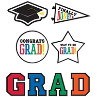 Multicolor Congrats Grad Cardstock Cutouts, 8pc