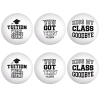 Grad Plastic Pong Balls, 6ct