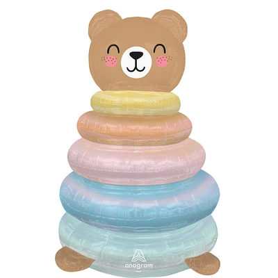 Stackerz™ Bear Stacking Rings Foil Balloon, 43in