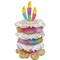 Stackerz™ Birthday Cake Foil Balloon, 46in